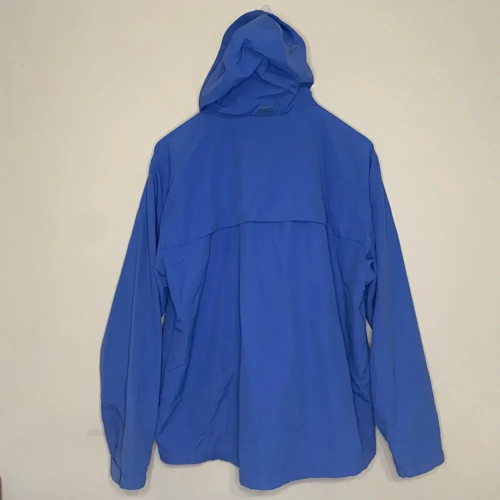 Lands End Womens Majestic Blue Waterproof Windbreaker Jacket Coat XL Gorpcore‎